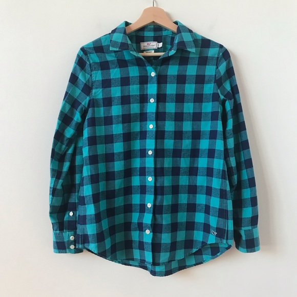 Vineyard Vines flannel buffalo check button down - Picture 1 of 6